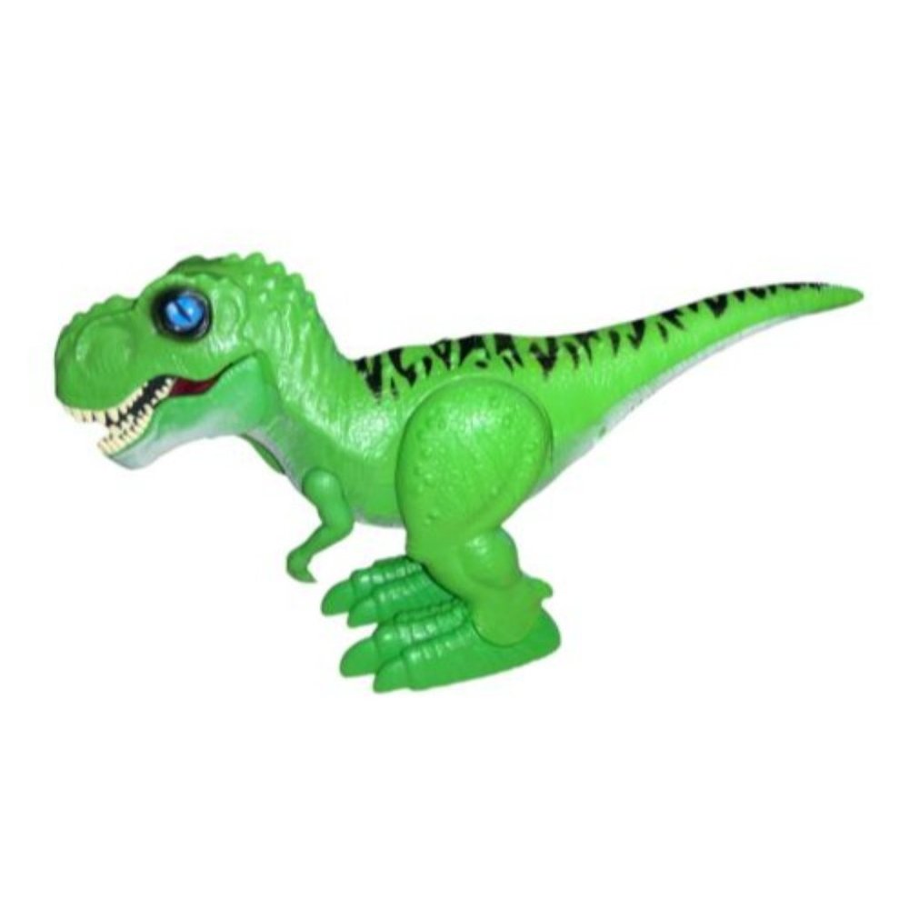 ZURU Robo Alive T-Rex Green Dinosaur Robotic Walking Roaring Working 12" x 7